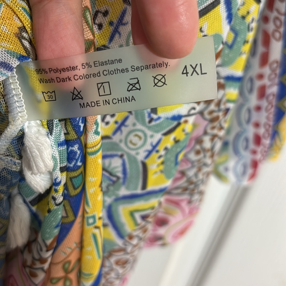 Beach/Pool Coverup - Multicolor Print - Picture 12 of 15